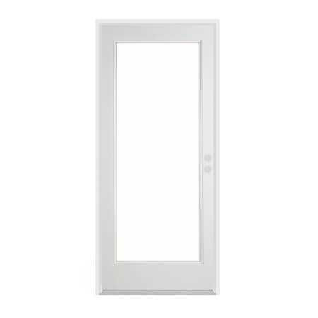 Codel Doors 36" x 80" Primed White French Exterior Fiberglass Door ...